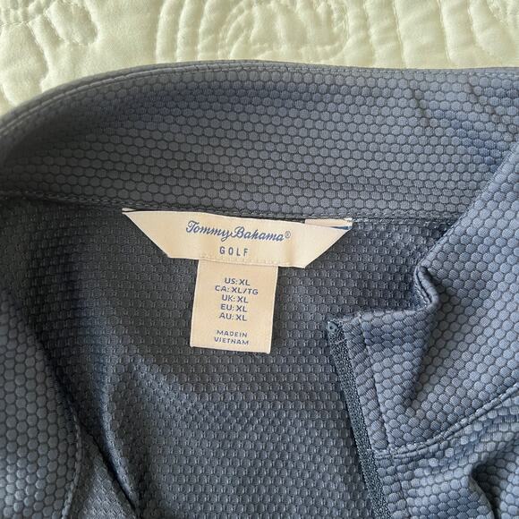 Tommy Bahama Golf Athletic Full Zip Jacket Thumbholes Blue XL Textured - Picture 10 of 12